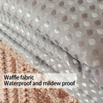 rideau douche waffle moderne minimaliste beige vert gris blanc 12 métalliques opacité variable