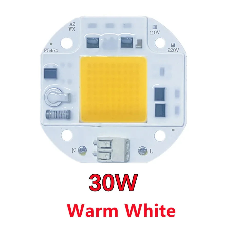 chip led cob 20w 30w 50w blanc blanc chaud connecteurs électriques circuits imprimés modernes