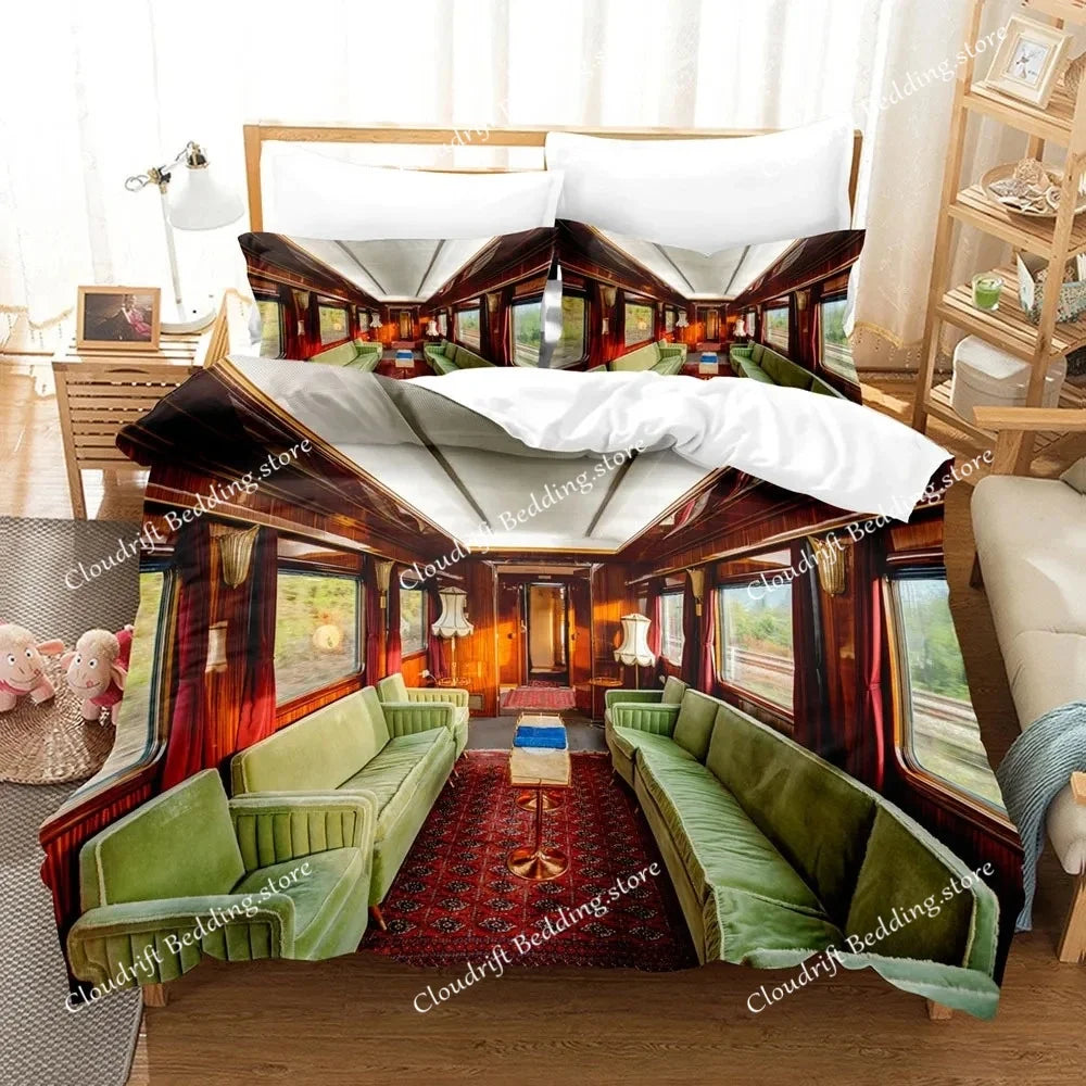 Détail de l'impression 3D liberty sur la housse de couette
