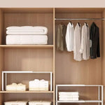 étagère rangement réglable métal noir blanc moderne vêtements salle bain chambre empilable ajustable