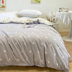 housse couette polyester 150x200cm rayures cœurs géométrique moderne chambre maisonversible minimaliste