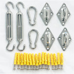 accessoires voile argent turnbuckles snap hooks pad eyes industriels robustes jardin