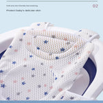 filet bain bébé étoiles blanc bleu rose clips moderne confortable sécurité antidérapant tissu