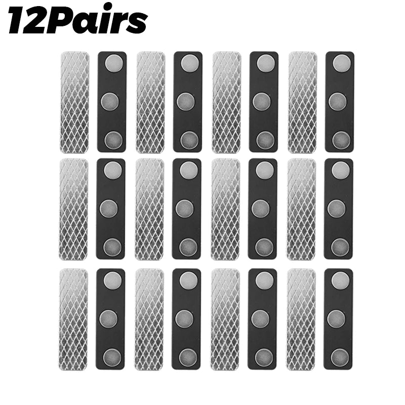 aimants puissants rideaux adhésifs sans perçage noir blanc modernes 12 pairs pairs