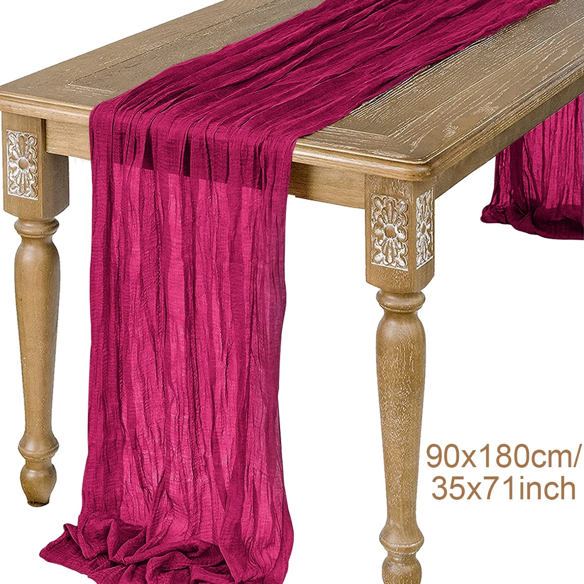 nappe table plissée rustique élégante couleur beige verteOpaque polyester maison festive mariage noël