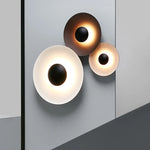 Applique murale LED ronde contemporaine blanc noir marron doré éclairage quotidien cuisine salle manger