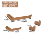 ensemble accessoires salle bain or rose brossé porte serviette savon gobelet moderne