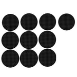 coasters silicone noirs texture moderne 10cm diamètre 12pcs opaques points uniformes