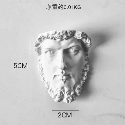 bustes sculptés resine blanc details fins antique figures grecques decor