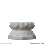 statuette artisanale bois blanc or fleurs lotus motifs floraux classique stand display craftsDecorationHomeAssement