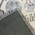 couverture tissée personnalisable photos moderne imperméable anti boulochage portable hospitalière multicolore floral