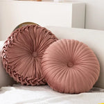 coussin rond rose pâle polyester mémoire forme solide moderne amovible lavable