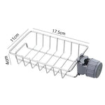 support vaisselle argenté moderne grille vis fixe éponge gant évier cuisine