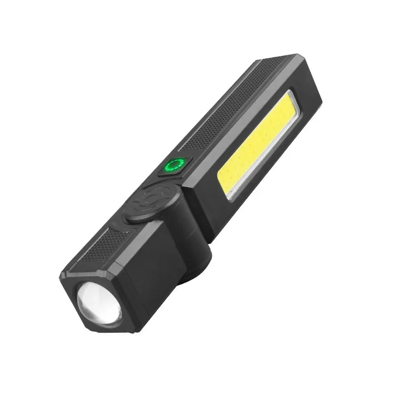 lampe poche rechargeable led industrielle aimantée clip multifonctionnelle travaux lumière noire jaune