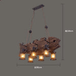 suspension lumineuse bois naturel ampoule filament industriel rustique verre translucide