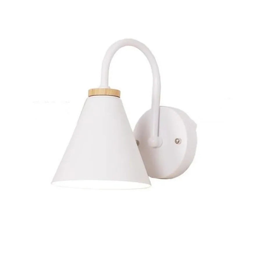 applique murale led moderne bois blanc scandinave fixée mur entrée chambre cuisine