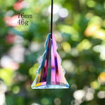 pendants cristal vert bleu jaune arc ciel facettes brillantes modernes transparents anneaux noirs 63mm