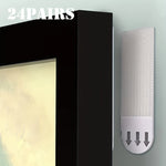 cadres photo adhésifs blancs bois modernes sans perceuse 12 24 paires différents minimalistes