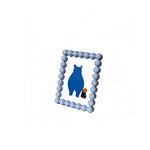 cadres photo naïfs enfants motifs fleurs théières ours chats couleur rose bleu orange