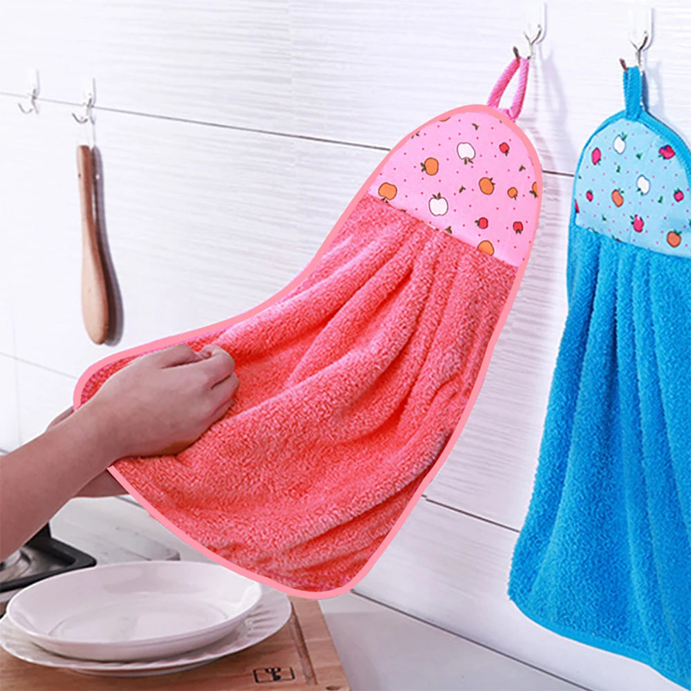 serviettes cuisine motif fruits violet vert orange rose bleu absorbantes séchage rapide douces modernes