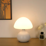 lampe table champignon blanc noir minimaliste interrupteur feutre antidérapant led usb nocturne chambre