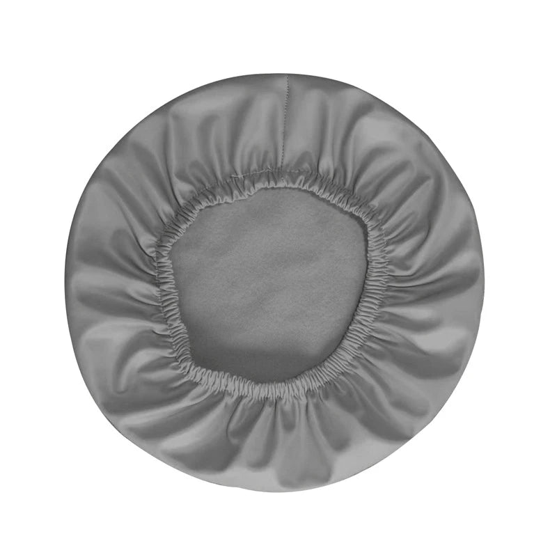 housse coussin tabouret rond velours beige moderne fixation protection siège fauteuil salon