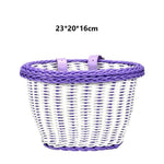 panier vélo clips marron bleu clair rose violet gris tissé dentelle moderne traditionnel