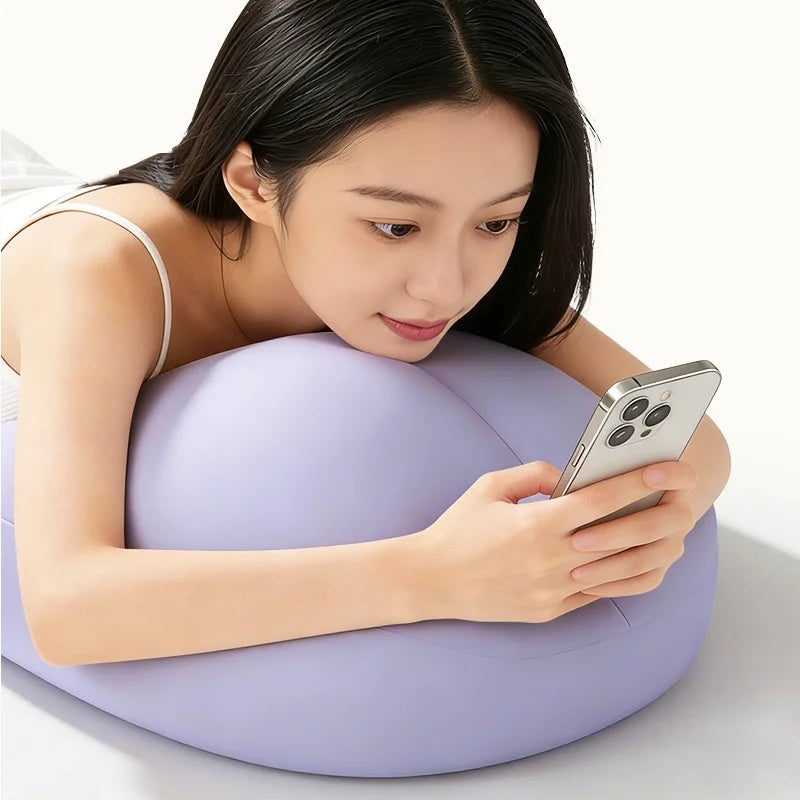 oreiller concave mousse 3d fibre bambou support dos fesse moderne violet opaque