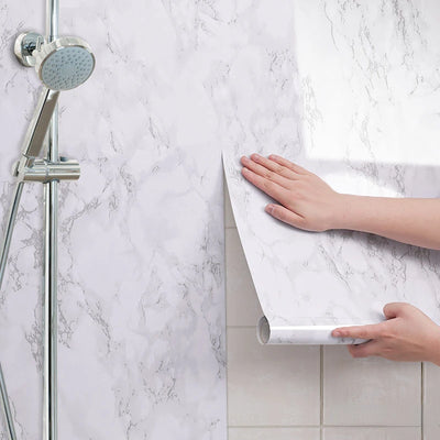 Papier peint adhésif imperméable motif moderne pour salle de bain