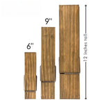 pinces linge bois naturel marron foncé rustique modernes salle bain adhésif grandes petits