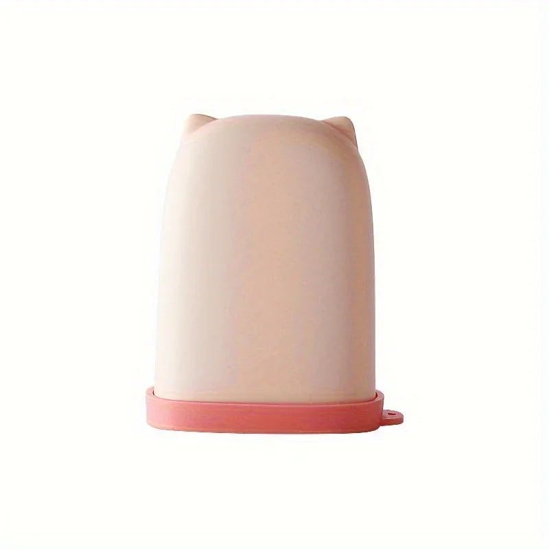 pot savon silicone bleu rose blanc moderne minimaliste adhésif couvercle