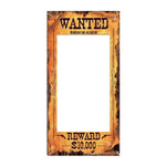 décoration photo anniversaire western motifs cactus bottes chapeaux panneau wanted opaque cowgirl