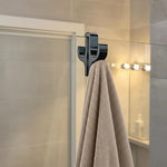 porte serviettes mural cactus noir clips moderne salle bain ABS