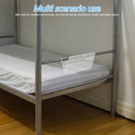 panier suspendu blanc métal ajouré fonctionnel minimaliste lit superposé organizer.storage.basket.hanging.shelf.bedside