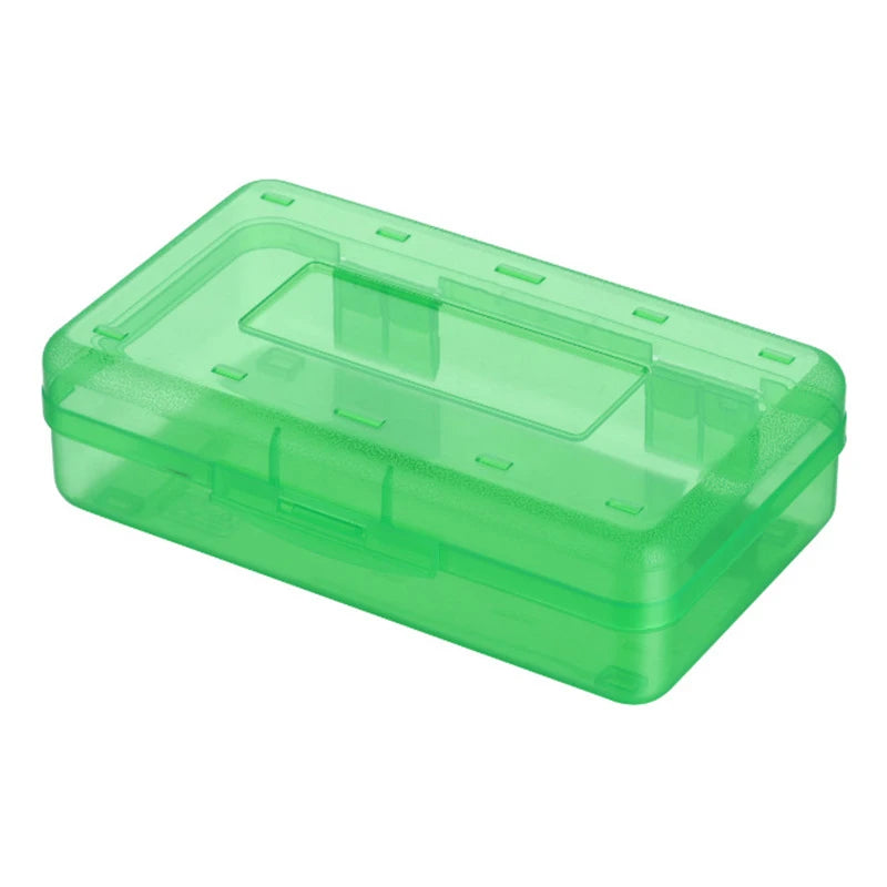 boîtes rangement fournitures scolaires rose bleu jaune transparent texture mat pratique moderne cliquet fermé