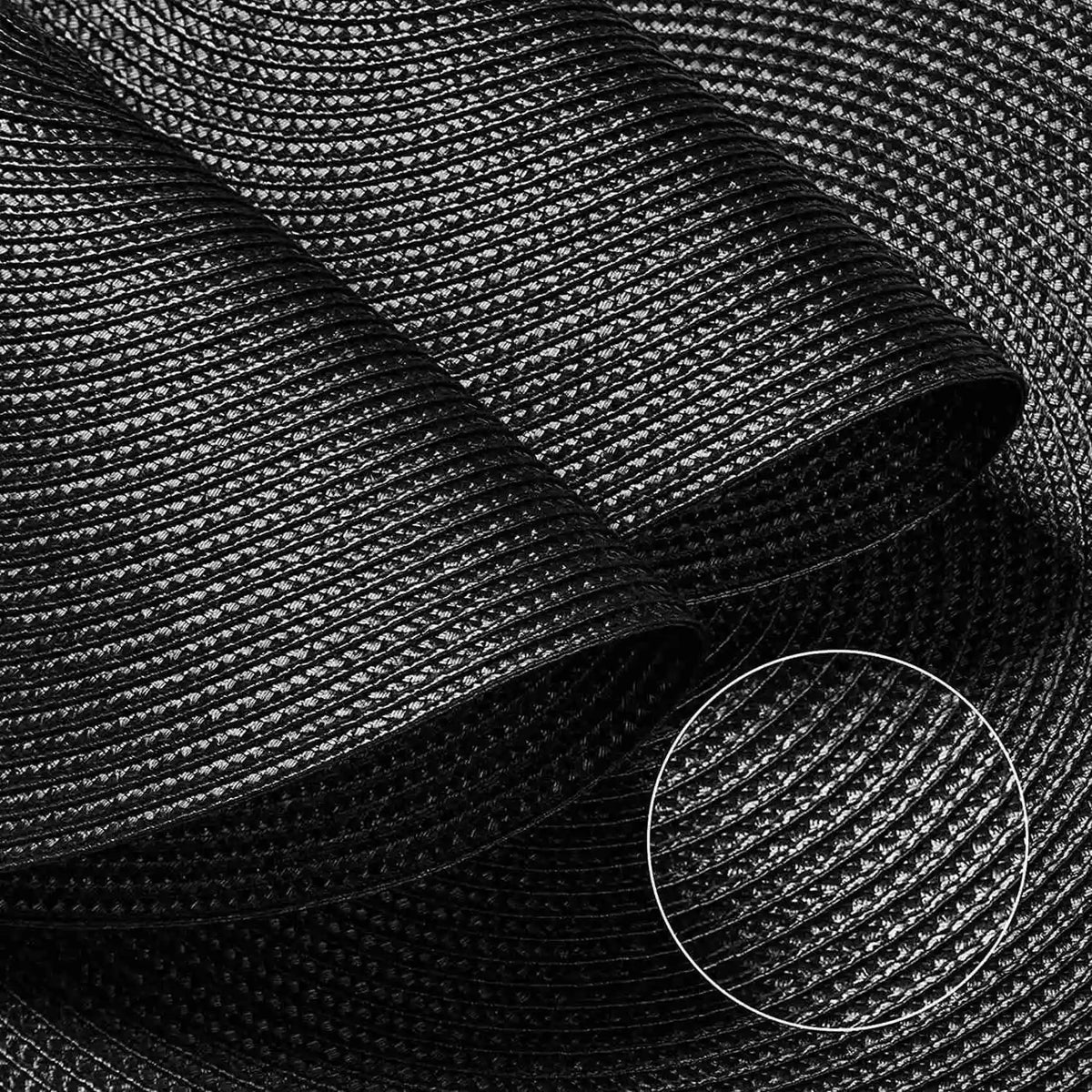 placemats tissés noirs antislip table moderne lot 12 rond lin minimalistes