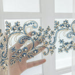 rideau blanc broderie florale transparent classique maison anneaux inclusion