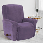 Housse fauteuil inclinable bleu noir gris jacinquée extensible moderne poche adhésif lavage machine