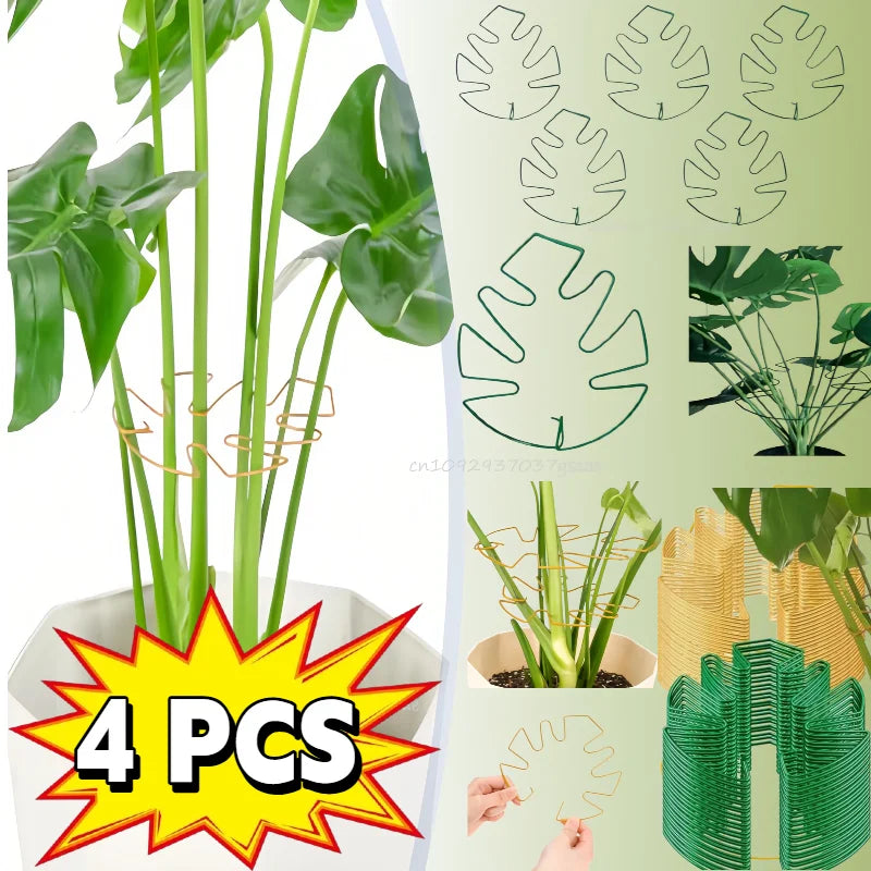 Supports tiges plantes or spirale moderne adhésifs set pièces métal réglables jardin