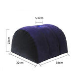 coussin gonflable velours bleu marine noir mousse mémoire forme rectangulaire literie confort aiguille triangle