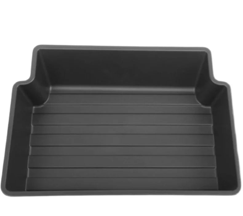 rangement sous siège voiture moderne boite adhésive noir lisse opaque léger lumière