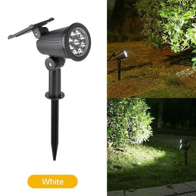 projecteurs solaires led rechargeables ip65 moderne réglables lumière blanche chaude rgbextérieur jardin opaque noir