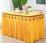 jupe table velours rouge blanc vert foncé gris violet classique réutilisable maison mariage banquet