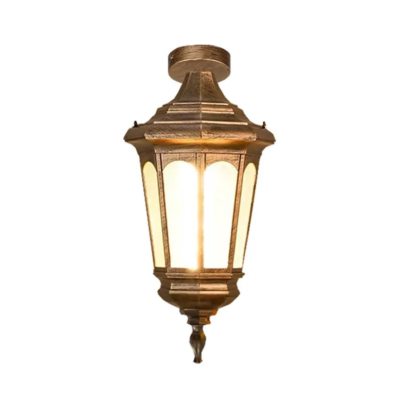 Lampe rue or noir texture métallique classique vintage murale éclairage quotidien