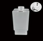distributeur savon liquide verre blanc moderne fixation murale sans motif mousse Pompe intégrée clean
