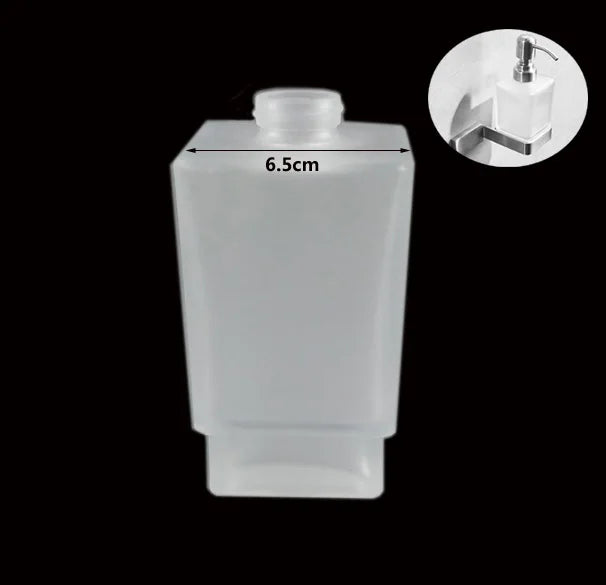 distributeur savon liquide verre blanc moderne fixation murale sans motif mousse Pompe intégrée clean