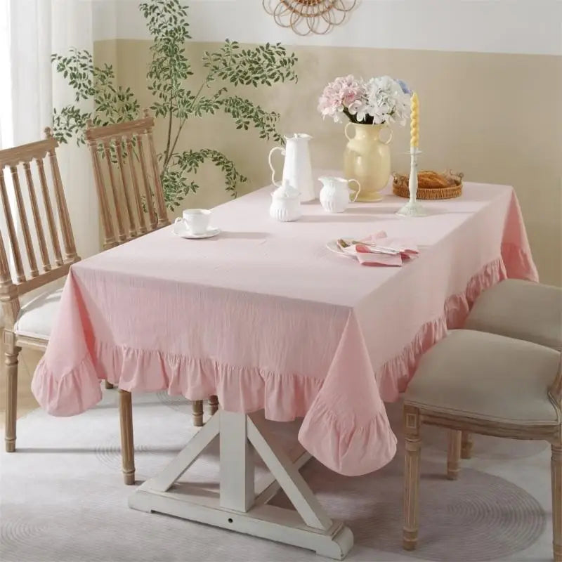 nappe table rose blanche gris rayures horizontales noël action grâce printemps été autonomne