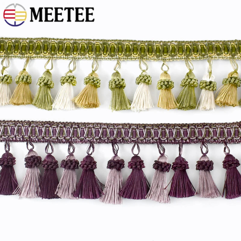 ruban decoratif pompons vert olive beige violet rose pâle tissu polyester classique metalliques mariage