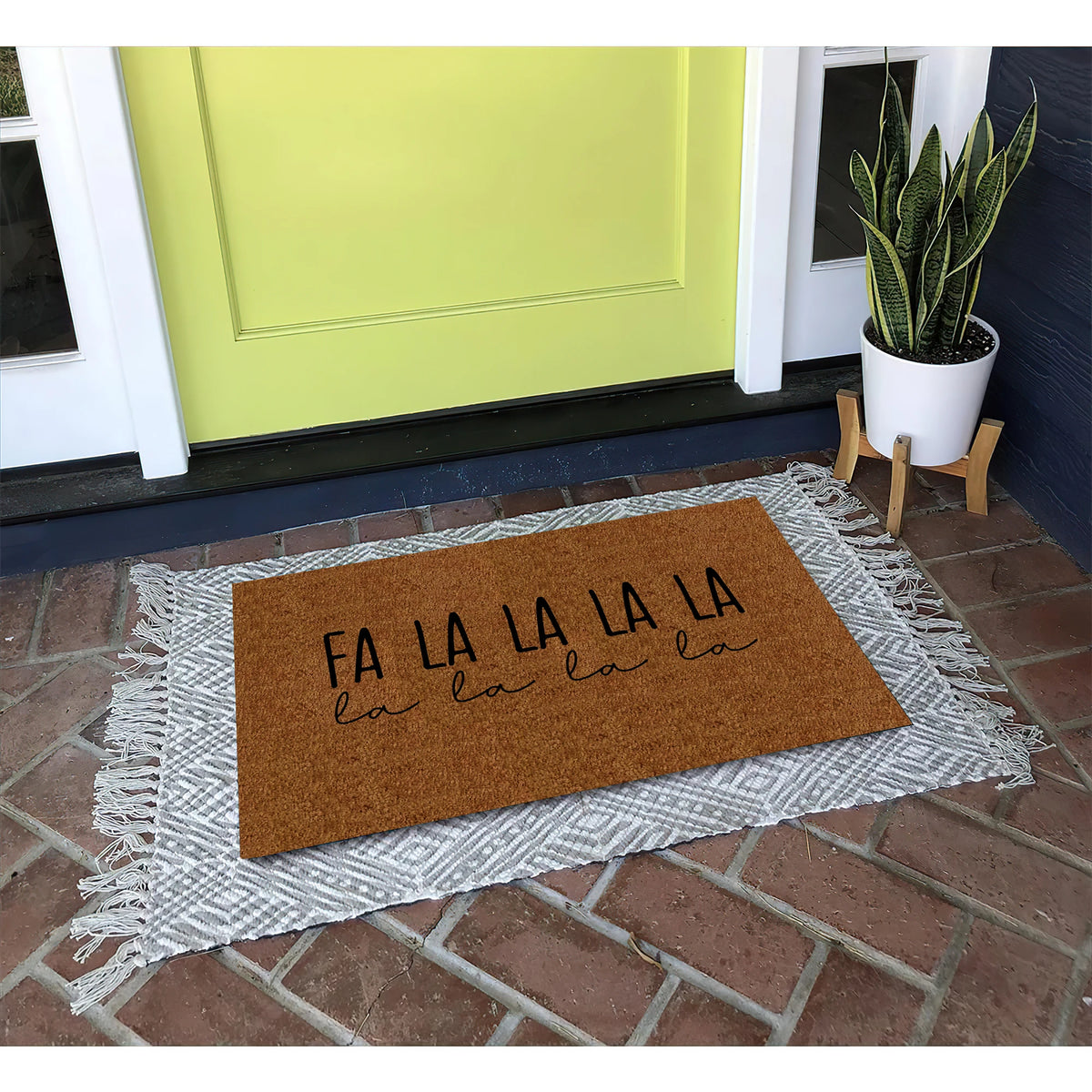 tapis d'entrée marron fa antidérapant imperméable moderne sol intérieur extérieur