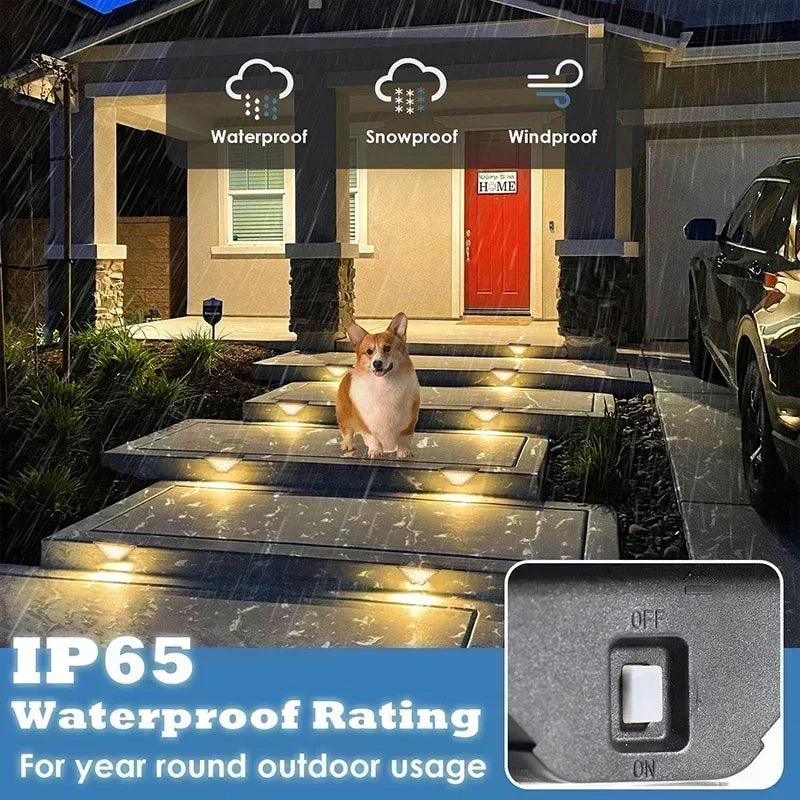 éclairage solaire escaliers led moderne 24watts ip65 810h heures decorationextérieur